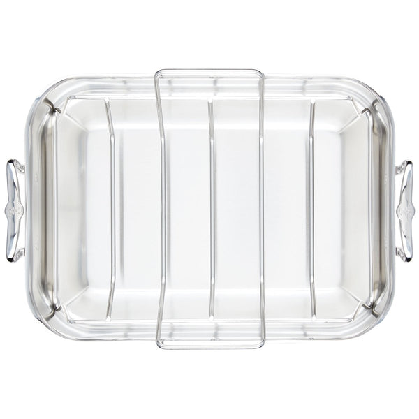 Hestan Provisions 16.5-Inch Clad Stainless Steel Roaster with Rack, Large (31656) - iFoodservice Online