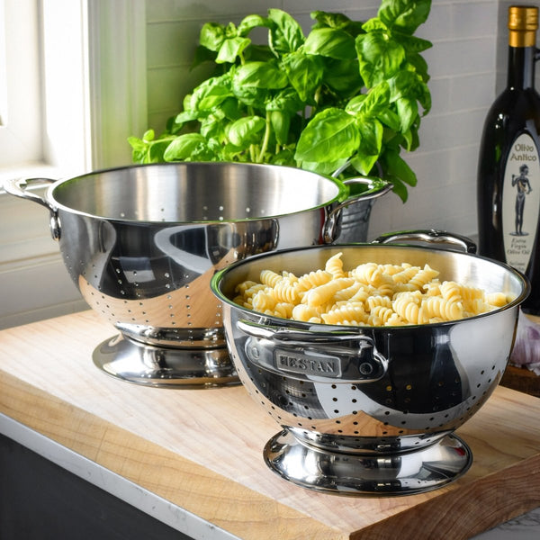Hestan Provisions 2-Piece Stainless Steel Colander Set (3-Qt. & 5-Qt.) (48695) - iFoodservice Online