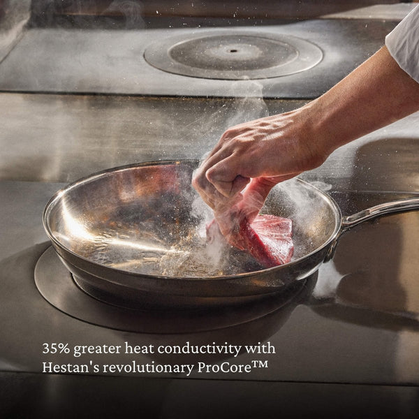 Hestan V1: ProBond® Luxe 5-Piece Professional Clad Stainless Steel Cookware Set (8.5”skillet, 3qt saucepans, and 3.5qt sauté) (31767) - iFoodservice Online