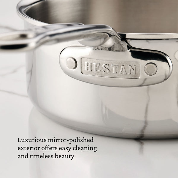 Hestan V2: ProBond® Luxe 5-Piece Professional Clad Stainless Steel Skillet Set 5-Piece Set (11”skillet, 2qt saucepans, and 3.5qt sauté) (31850) - iFoodservice Online