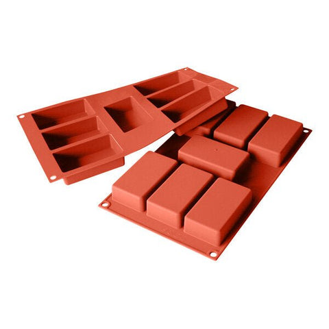 Louis Tellier Silikomart - 7 Rectangular Terracotta Molds (SF110) - iFoodservice Online