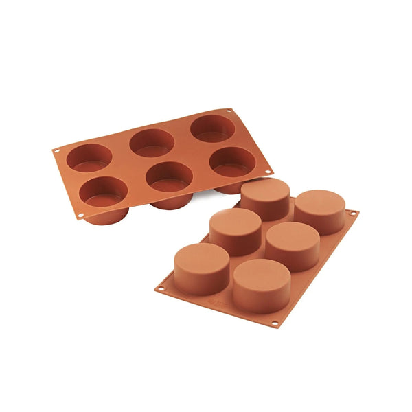 Louis Tellier Silikomart - Cylinder Red Mold 6 Units (SF127) - iFoodservice Online