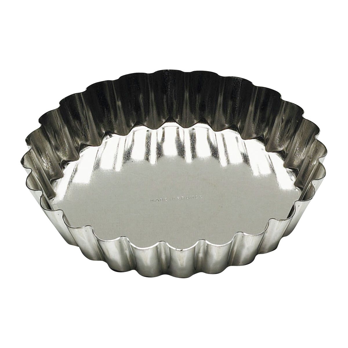 Louis Tellier Tin Round Fluted Tart Mould 4'' X 3/4''H (193570) - iFoodservice Online
