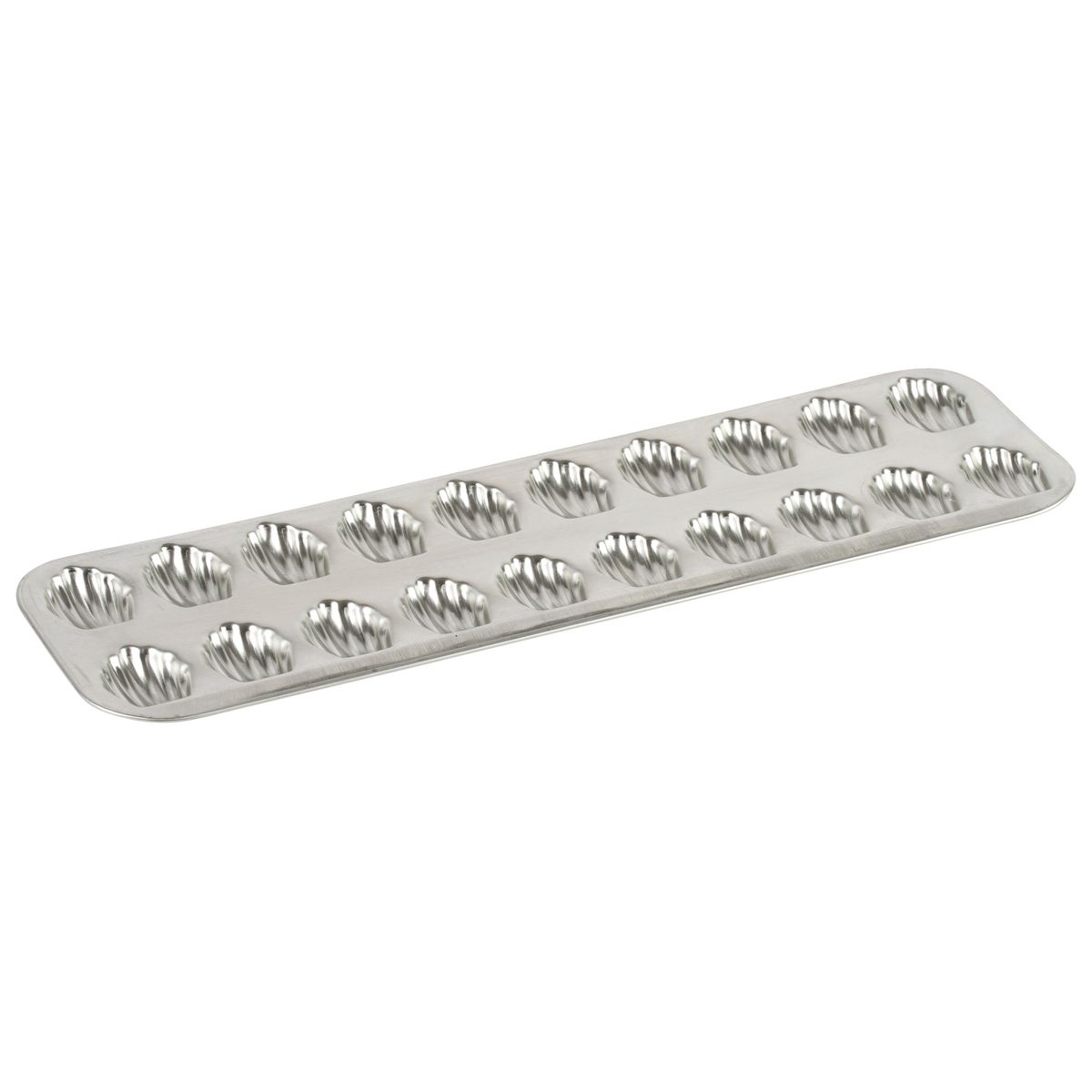 Louis Tellier Tin Small Madeleine Baking Sheet 15 1/2''X 5'' X 1/2''H (164510) - iFoodservice Online
