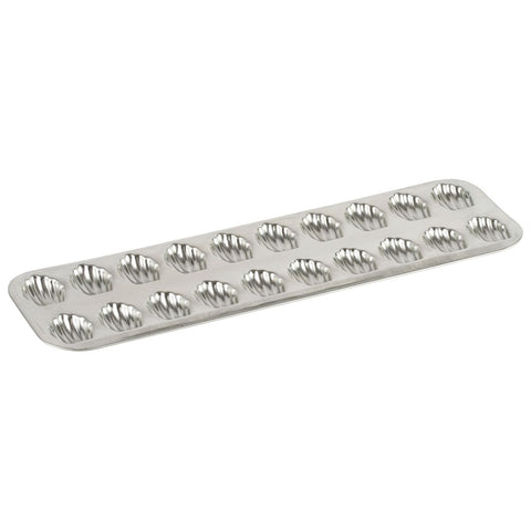 Louis Tellier Tin Small Madeleine Baking Sheet 15 1/2''X 5'' X 1/2''H (164510) - iFoodservice Online