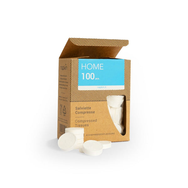 Napkin HOME 100 Pure Viscose Moisturizing Tablet Wipes - iFoodservice Online
