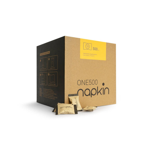 Napkin ONE 500 Individually Bagged Viscose Disposable Table Wipes for Moistening - iFoodservice Online