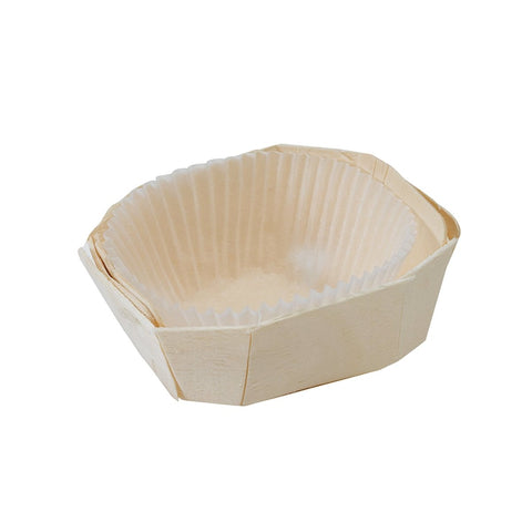 Packnwood LOVELY Wooden Baking Mold 4oz L:3.7in W:2.6in H:1.5in - iFoodservice Online