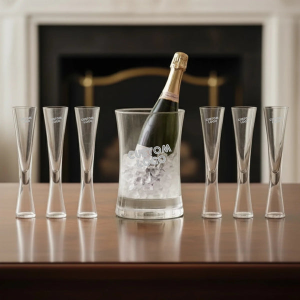 Personalized Moya Serving Gift Set of 7 Clear Engraved | Custom Laser Etched Favor - iFoodservice Online