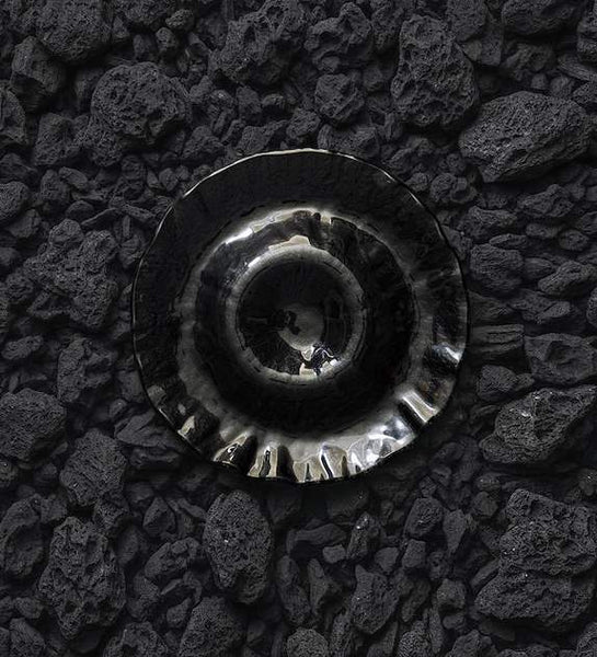Purasangre Murano Titanium Bol Black 7.87x2.36 in (5Mm) - P605034A - iFoodservice Online