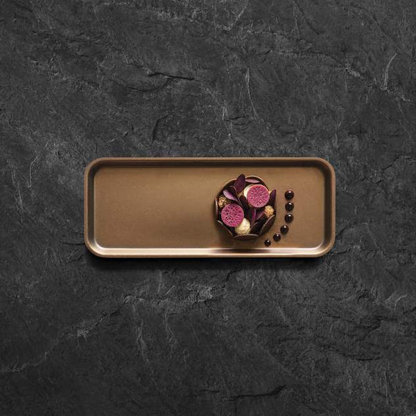 Purasangre Vintage Tray Dorada Stainless Steel Vintage 9.25x5.51x0.59 in - P1501003C - iFoodservice Online
