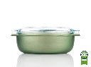 Risoli Dr. Green® Green Stone Oval Roast Pan With Glass Lid (00109DR/36GS) - iFoodservice Online