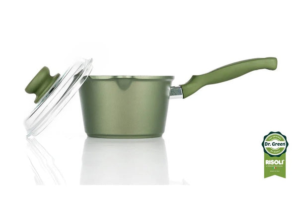 Risoli Dr. Green® Saucepan Induction With Glass Lid & Bakelite Handle (0095BDRIN/16) - iFoodservice Online