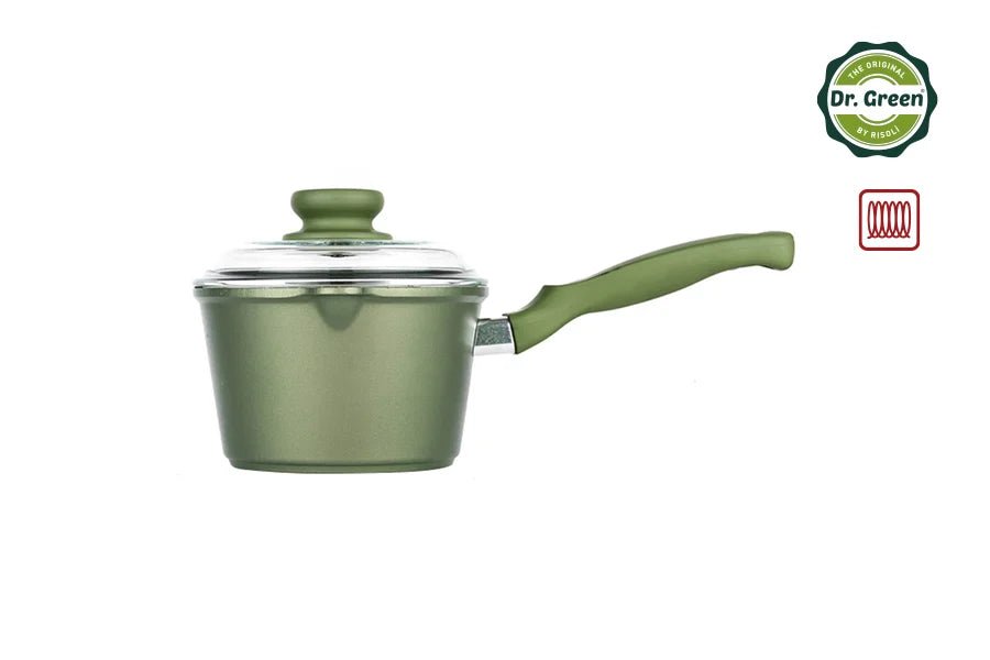 Risoli Dr. Green® Saucepan Induction With Glass Lid & Bakelite Handle (0095BDRIN/16) - iFoodservice Online