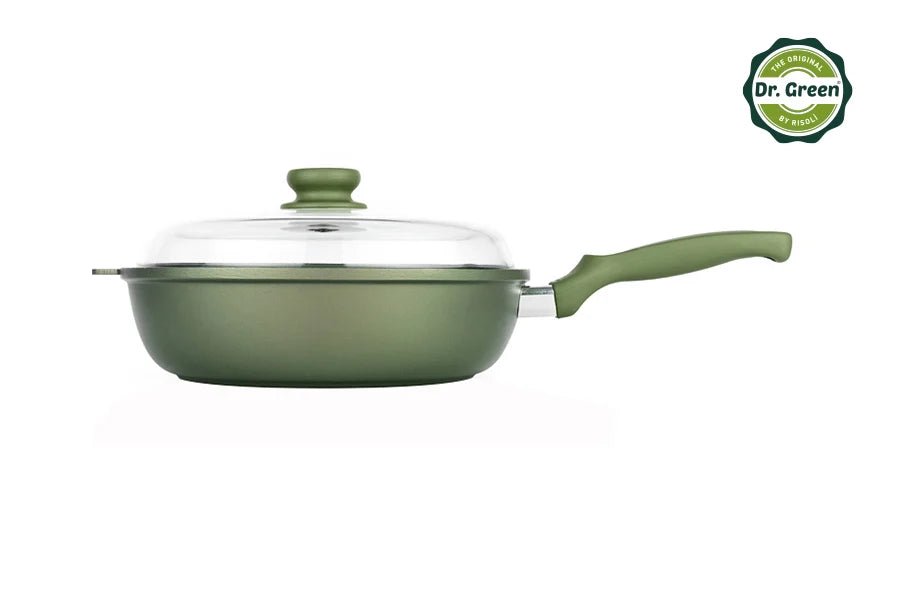 Risoli Dr. Green® Stone Nonstick Frypan with lid with bakelite handle (00105DR/28GS) - iFoodservice Online