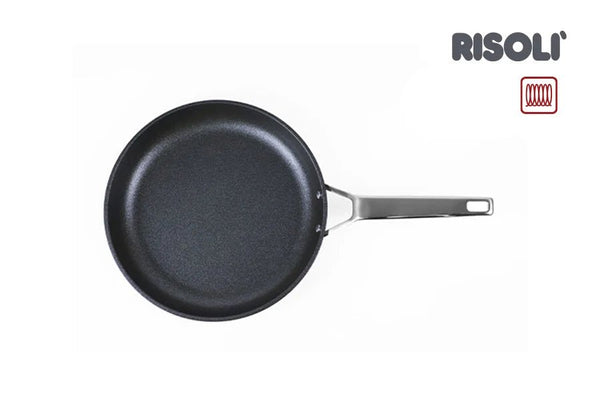 Risoli Frypan 18/10 Stainless Steel Handle Black Plus - Bottom Thickness 6mm (OP103HT/32TP) - iFoodservice Online