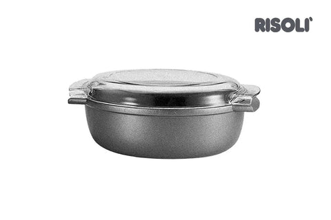 Risoli Oval Roasting Pan With Lid (00109F/36T00) - iFoodservice Online