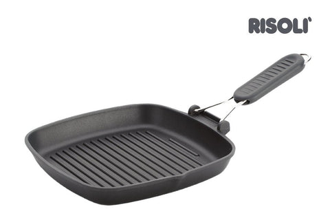 Risoli Saporelax Grill Pan With Silicone Folding Handle (0090AX/26T00) - iFoodservice Online