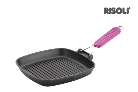 Risoli Saporelax Grill Pan With Silicone Folding Handle (0090AX3/20T0) - iFoodservice Online