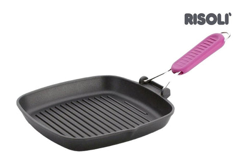 Risoli Saporelax Grill Pan With Silicone Folding Handle (0090AX3/26T0) - iFoodservice Online