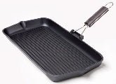 Risoli Saporella Grill Pan XL With Folding Wooden Handle (000090/43T00) - iFoodservice Online