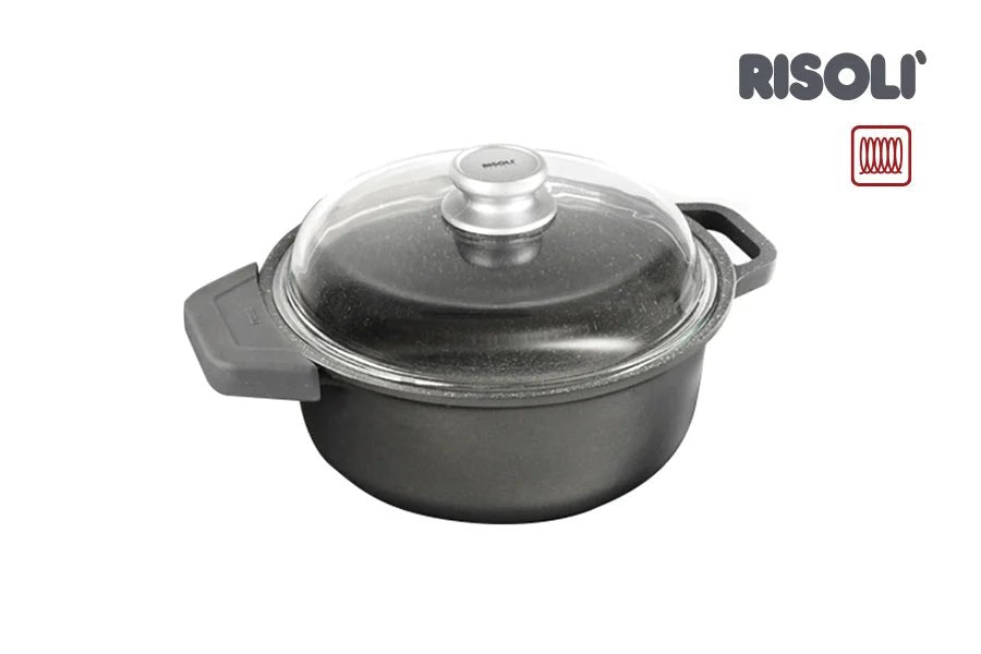 Risoli Saucepot Granito Hard Stone With Removable Lid (0097GR/28HS0) - iFoodservice Online