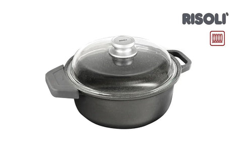 Risoli Saucepot Granito Hard Stone With Removable Lid (0097GR/28HS0) - iFoodservice Online
