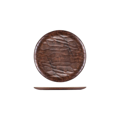 Turgla EcoGrain dia.11" Round Brown Composite Plate (Set of 12) (TRI746) - iFoodservice Online