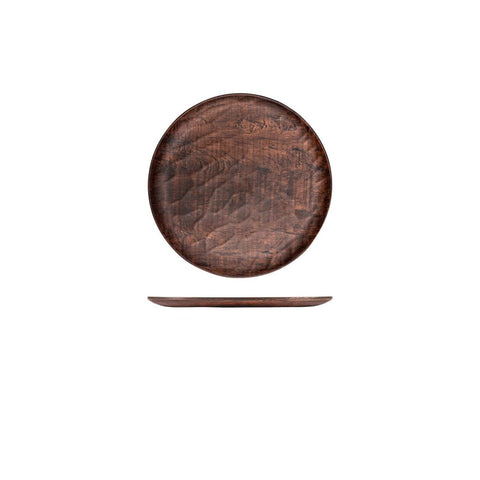 Turgla EcoGrain dia.9.75" Round Brown Composite Plate (Set of 12) (TRI745) - iFoodservice Online