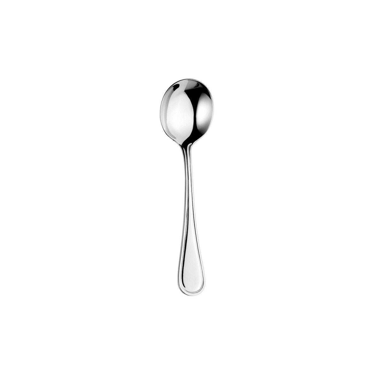 Turgla Flatware Anser 6.75" Silver Stainless Steel Soup/Bouillon Spoon 18/10 (Set of 12) (ETE1670 - 33) - iFoodservice Online