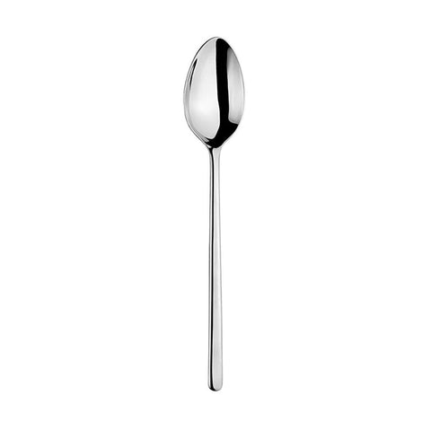 Turgla Flatware X - Lo 7.5" Silver Stainless Steel Dessert/Soup Spoon 18/10, Set of 12 (ETE3090 - 15) - iFoodservice Online