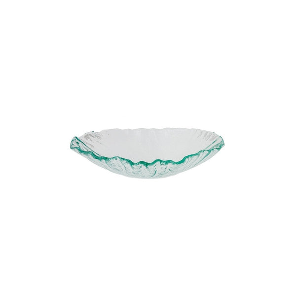 Turgla Fusion Glass Dinnerware 10.75" x 7" x h:3" 30 oz. Oval Clear Glass Deep Plate, Set of 6 (10 - 232 - 26CLR) - iFoodservice Online