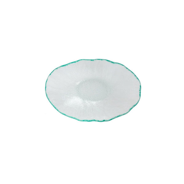 Turgla Fusion Glass Dinnerware 10.75" x 7" x h:3" 30 oz. Oval Clear Glass Deep Plate, Set of 6 (10 - 232 - 26CLR) - iFoodservice Online