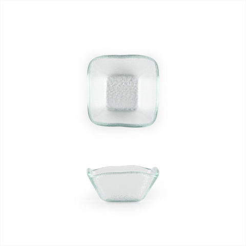 Turgla Fusion Glass Dinnerware 2.25" x 2.25" x h:1.5" 2 oz. Square Clear Glass Ramekin, Set of 24 (02 - 047 - 06CLR) - iFoodservice Online