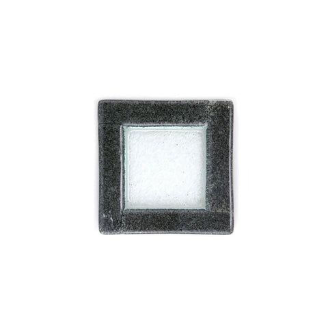 Turgla Fusion Glass Dinnerware 6" x 6" Square Black Glass Plate, Set of 12 (02 - 032 - 15BLKCLR) - iFoodservice Online