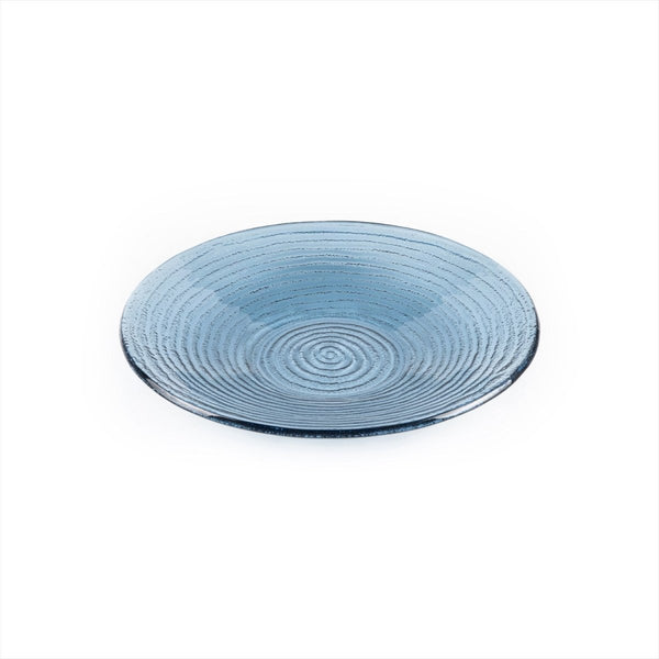 Turgla Fusion Glass Dinnerware dia.11.75" h:1.5" 32 oz. Round Transparent Blue Glass Bowl, Set of 6 (04 - 316 - 30TBLU) - iFoodservice Online