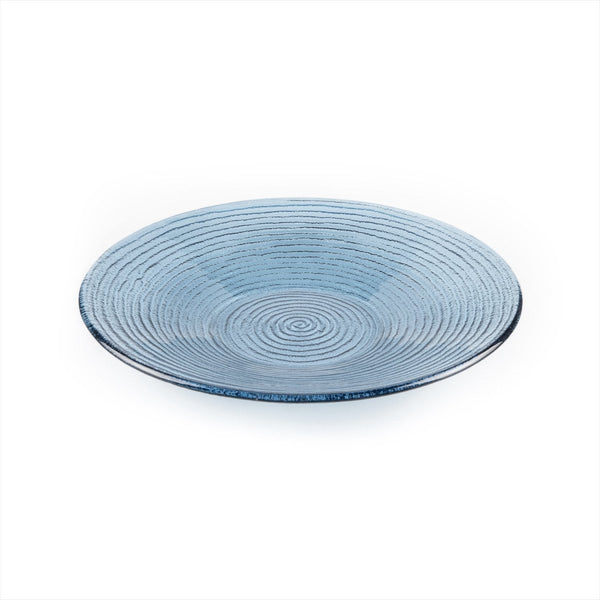 Turgla Fusion Glass Dinnerware dia.13.75" h:2" 58 oz. Round Transparent Blue Glass Bowl, Set of 6 (04 - 316 - 35TBLU) - iFoodservice Online