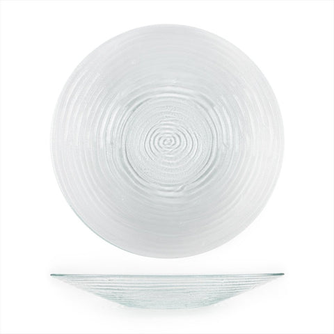 Turgla Fusion Glass Dinnerware dia.17.75" h:3" 4.5 qt. Round Clear Glass Bowl, Set of 2 (04 - 316 - 45CLR) - iFoodservice Online