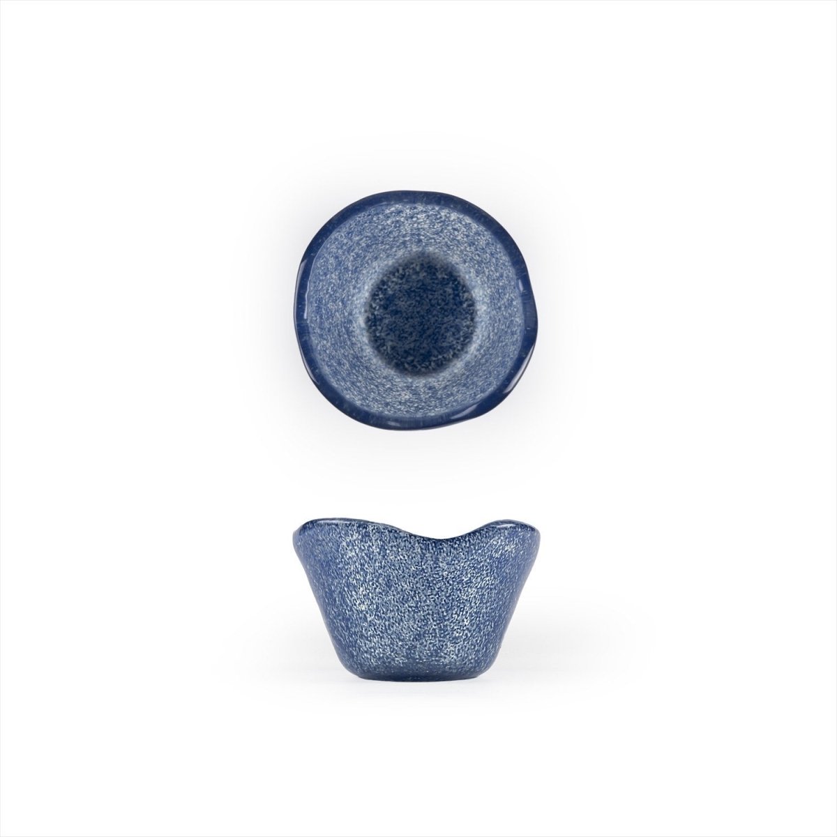 Turgla Fusion Glass Dinnerware dia.3.25" h:2" 4 oz. Round Blue Glass Ramekin, Set of 24 (10 - 029 - 09CBL) - iFoodservice Online