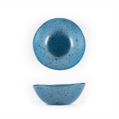Turgla Fusion Glass Dinnerware dia.5.5" h:2" 14 oz. Round Blue Glass Bowl, Set of 12 (04 - 019 - 14INGS) - iFoodservice Online