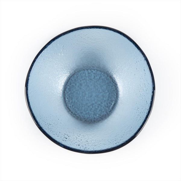 Turgla Fusion Glass Dinnerware dia.7.5" h:2.75" 20 oz. Round Transparent Blue Glass Bowl, Set of 12 (10 - 027 - 20TBLU) - iFoodservice Online
