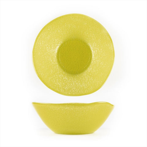 Turgla Fusion Glass Dinnerware dia.7.5" h:2.75" 20 oz. Round Yellow Glass Bowl, Set of 12 (10 - 027 - 20YLW) - iFoodservice Online
