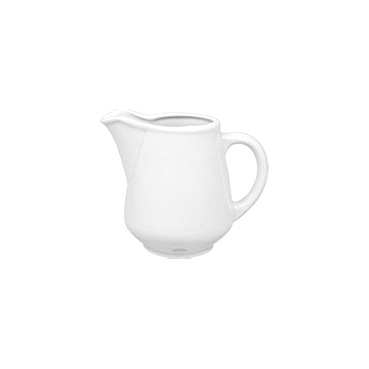 Turgla Porcelain Delta dia.4.5" h:3.5" 6 oz. Round White Porcelain Creamer (Set of 6) (DO02SU00) - iFoodservice Online