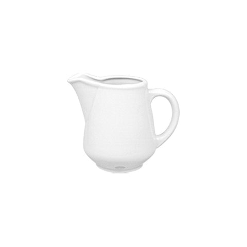 Turgla Porcelain Delta dia.4.5" h:3.5" 6 oz. Round White Porcelain Creamer (Set of 6) (DO02SU00) - iFoodservice Online