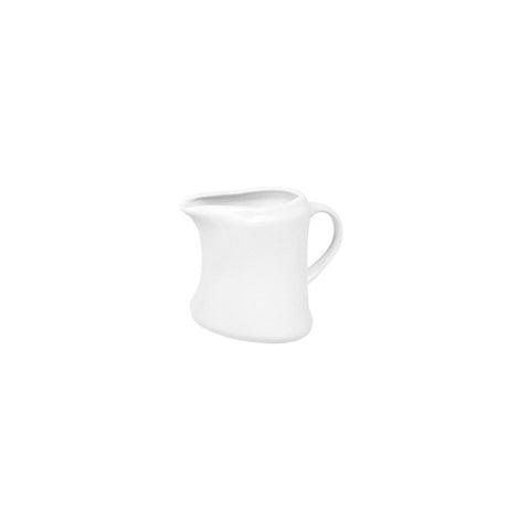 Turgla Porcelain Elips 4.5" x 3" x h:3.5" 5 oz. Oval White Porcelain Creamer (Set of 6) (ELS01SU00) - iFoodservice Online