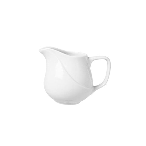 Turgla Porcelain X - tanbul dia.4" h:3.25" 5 oz. Round White Porcelain Creamer (Set of 6) (XT01SU00) - iFoodservice Online