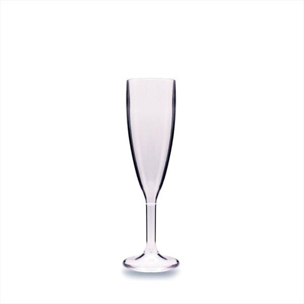 Turgla Rubikap Premium dia.2.25" h:8.5" 6 oz. Round Clear Polycarbonate Champagne Flute (Set of 50) (R - PRMCMP180CLR) - iFoodservice Online