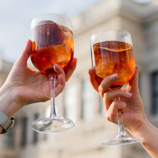 Turgla Rubikap Premium dia.3.25" h:8.75" 16 oz. Round Clear Polycarbonate Cocktail/Wine, Set of 40 (R - PRMCKT480CLR) - iFoodservice Online