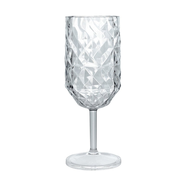 Turgla Rubikap Prism dia.2.5" h:7" 8 oz. Round Clear Polycarbonate Goblet (Set of 36) (R - PRSGBL250CLR) - iFoodservice Online