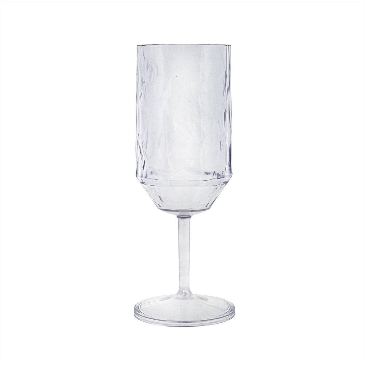 Turgla Rubikap Prism dia.2.75" h:8.25" 14 oz. Round Clear Polycarbonate Goblet (Set of 36) (R - PRSGBL400CLR) - iFoodservice Online